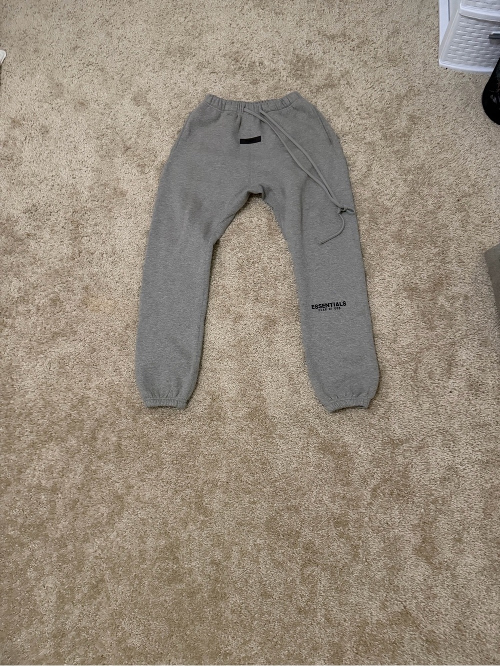 Essentials Men Gray Sweatpants with Logo